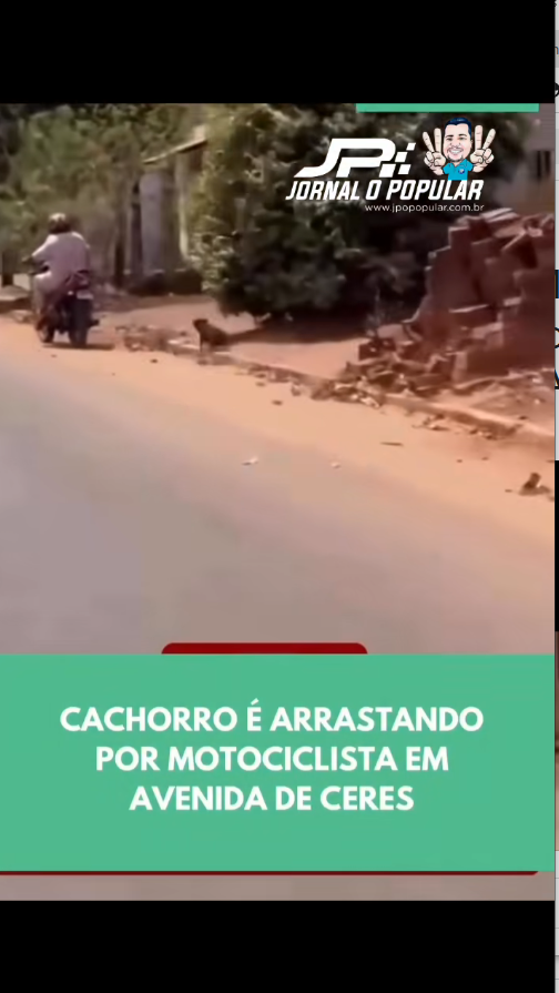 M2810001_CRIME DE MAUS-TRATOS Em Goiás, um motociclista foi flagrado arrastando um cachorro preso por uma corda na Avenida Ber_part2