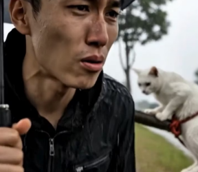 V1801013_Caught in Rain Boy Saves Mother Cat Her Kittens_part2