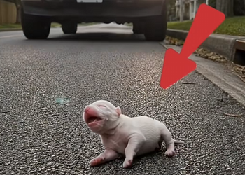 D0920001 A Tiny Puppy Was Left Helpless in the Road Then One Kind Man Changed